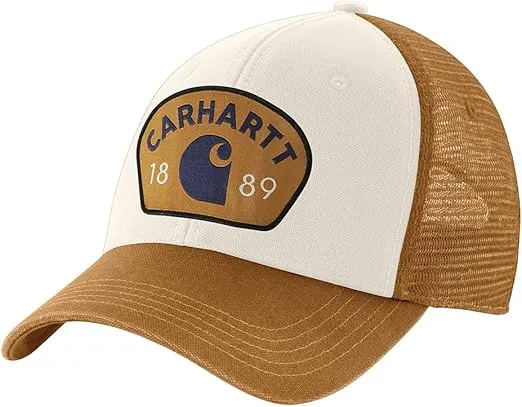 Carhartt Men's Canvas Mesh-Back 1889 Patch Cap