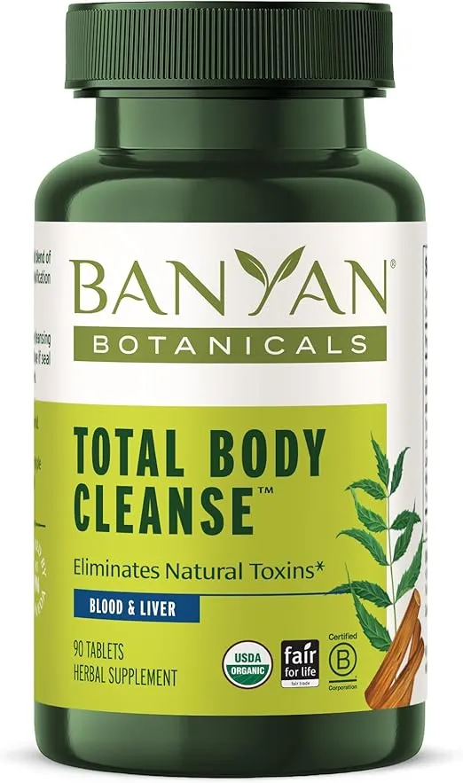 Banyan Botanicals Total Body Cleanse – Organic Cleanse Supplement with Amla & Manjistha – Supports Healthy Digestion, Detox, & Natural Cleansing* – 90 Tablets – Non GMO Sustainably Sourced Vegan
