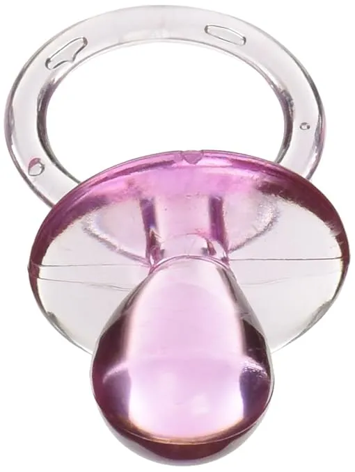 12 Pcs 2.5 Pink Pacifiers Baby Shower Party Game Decoration Favors