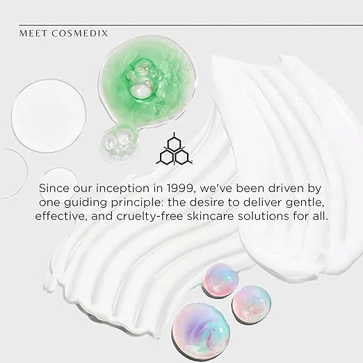 COSMEDIX Simply Brilliant 24/7 Brightening Serum, Brightens the Look of Skin & Helps Prevent Discoloration, Gently Exfoliates Dead Skin, L-Lactic Acid & Antioxidants, Cruelty & Gluten Free