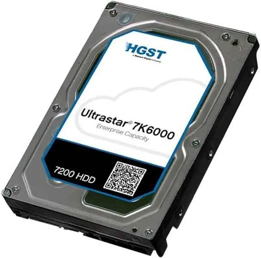 HGST Ultrastar 7K6000 | HUS726040ALE610 | 0F23005 | 4TB 7200RPM 128MB Cache SATA 6Gb/s 3.5" Inch | 512E | Ultra Instant Secure Erase | Enterprise Hard Disk Drive (HDD)