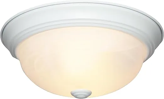 Designers Fountain 1257M-WH-AL Today's Home Flush Mount Ceiling Light, 13 in, White
