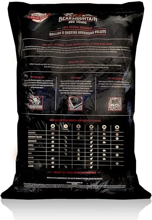 Bear Mountain BBQ FK17 Premium 20 Pounds All Natural Hardwood Mesquite BBQ Hardwood Smoker Pellets for Outdoor Electric Grilling and Smokers (2 Pack)