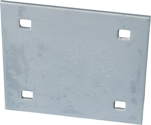 Dock Edge Stationary Dock Backer Plate, Galvanized, 7/16" holes for 3/8" carriage bolts