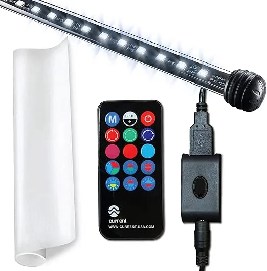 CURRENT USA 48" Serene Aquarium LED Background Light Kit | Fish Tank Lighting Backdrop Decoration Black 3D 40, 55, 75, 90 Gallon Tank (3153)