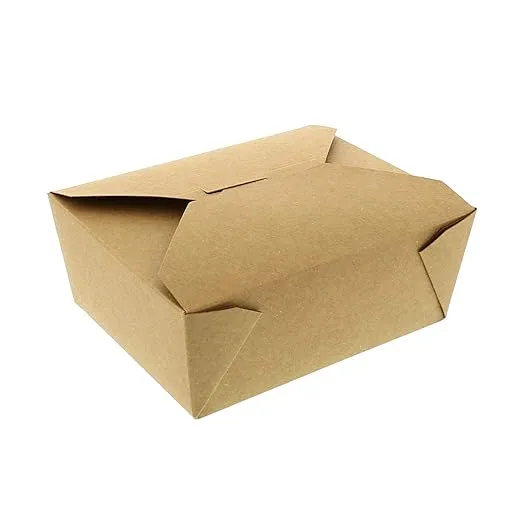Royal #8 Kraft Folded Takeout Box, 6 Inch x 4-3/4 Inch x 2.5 Inch, Package of 300