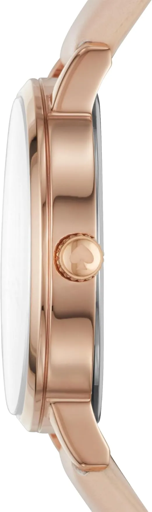 Kate Spade New York Women's Metro Quartz Stainless Steel and Leather Watch, Color: Rose Gold, Nude (Model: KSW1403)