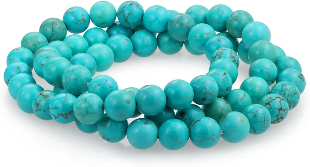 Bling Jewelry Unisex Stackable Set of 3 Gemstone Round Bead 8MM Stretch Bracelet for Women Teen Men Multi Strand Stacking Adjustable