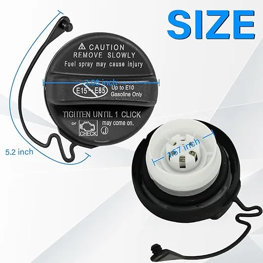 Gas Cap, Fuel Cap 77300-06040 for To-yota 2007-2013 Camry, 2010-2015 4Runner, 2009-2013 Tacoma, 2007-2014 Tundra, 2006-2012 RAV4, 2007-2013 Highlander, 2007-2013 Sienna, 2008-2016 Sequoia