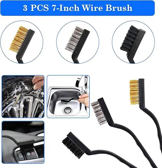 NIKCOSMK 27Pcs Car Detailing Kit, Car Detailing Brush Set, Drill Brush Set Car Detailing, Car Detailing Brushes, Tire Wheel Brush,Car Accessories,Car Cleaning Tools Kit for Interior,Exterior,Wheels