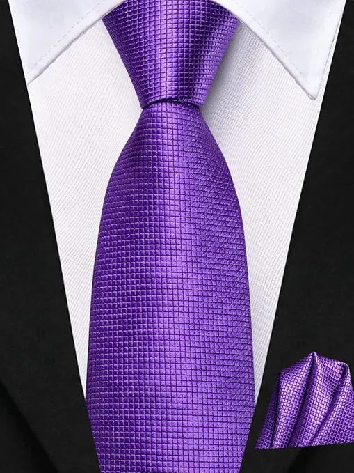 Dubulle Ties for Boys Self Tie Silk Paisely Striped Kids Necktie and Pocket Square Set for Age 8-14