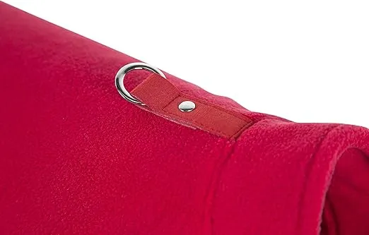 Gooby Fleece Vest Dog Sweater - Red, Medium - Warm Pullover Fleece Dog Jacket with O-Ring Leash - Winter Small Dog Sweater Coat - Cold Weather Dog Clothes for Small Dogs Boy or Girl