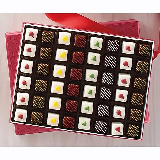 The Swiss Colony Christmas Petits Fours - Assorted Chocolate and Swiss Creme Gourmet Mini Layer Cakes Holiday Gift Pack of 48