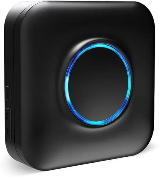 Doorbell Receiver, 600-feet Range, 58 Chimes Optional, 5 Level Volume, LED Indicator, Only Pair with BITIWEND Product, Black