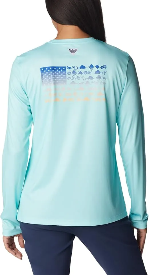 Columbia Boys' Tidal Tee PFG Fish Flag Long Sleeve