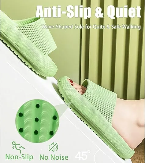 rosyclo Cloud Slippers for Women and Men, Pillow House Slippers Shower Shoes Indoor Slides Bathroom Sandals, Ultimate Comfort, Lightweight, Thick Sole, Non-Slip, Easy to Clean