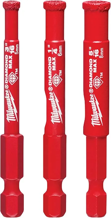 Milwaukee 49-56-0500 Diamond Max Diamond Grit Hole Saw 3 Piece Set 49560500 0
