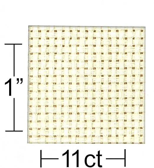 Essentials By Leisure Arts Aida Cloth, 11 Count, 30" x 36", Cream Cross Stitch Fabric for Embroidery, Cross Stitch, Machine Embroidery and Needle Work