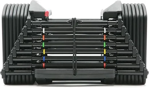 PowerBlock Pro 50 Adjustable Dumbbells, Sold in Pairs, 5-50 lb. Dumbbells, Durable Steel Build, Innovative Workout Equipment, All-in-One Dumbbells