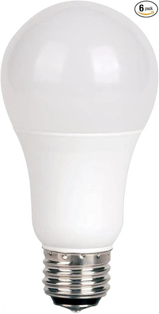 Satco S8570 3/9/12 watt; A19 LED; 3-Way; Frosted; 2700K; Medium Base; 120 Volts 6-Pack California Compliant