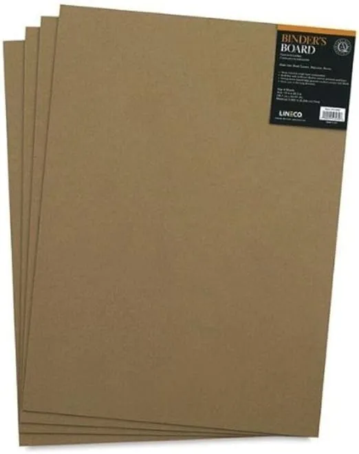 Lineco, Neutral PH Binder Board Acid Free Unbuffered 14.5x20.5 Inch, Pack of 4 Sheets, Bookboard for Bookbinding, Framing, Boxes, Bulletin Boards