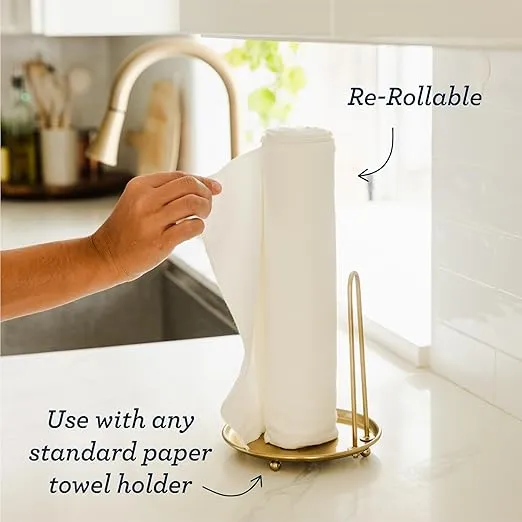 Esembly Paperless Towel Roll - Reusable Kitchen Towels 12-Pack Washable Cotton with Laundry Bag & Hook - Zero-Waste, Absorbent, Washable - Circuit