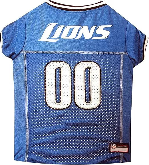 NFL Detroit Lions Dog Jersey, Size: X-Small. Best Football Jersey Costume for Dogs & Cats. Licensed Jersey Shirt