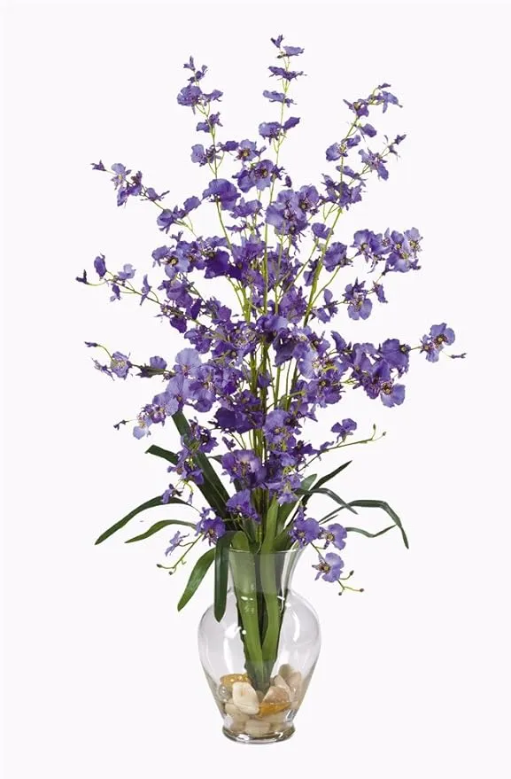 Nearly Natural Dancing Lady Liquid Illusion Silk Flower Arrangement
