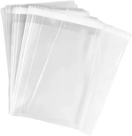 PurYupearl 100 Pcs 6x9 inch Clear Resealable Cellophane Bags for Bakery, Candle, Soap, Cookie - Christmas Gift Wrap Cellophane Bags Gift Wrapping Supplies