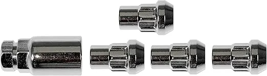 Dorman 712-228 Wheel Nut Lock Chrome Acorn Set 1/2-20 Compatible with Select Models, 4 Pack