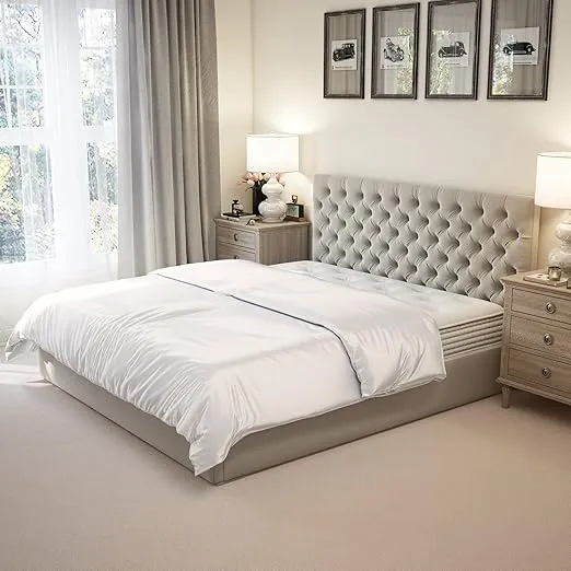 Mulberry Park 100% Mulberry Silk Duvet Cover - Oeko-Tex Certified, Gentle on Hair and Skin, Zipper Closure - Full/Queen (92" x 96"), Off-White Ivory