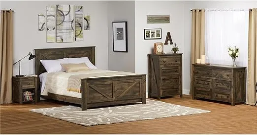 Ameriwood Home 5749215COM Farmington, Queen Headboard, Rustic