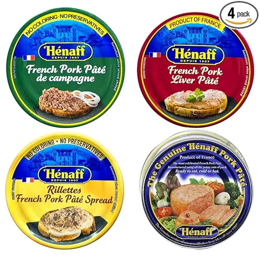 Henaff French Pate Assortment: 4 Different Pates
