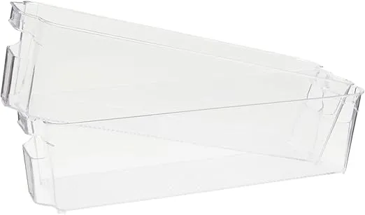 Okuna Outpost Clear Plastic Freezer Organizers, Breastmilk Storage Containers (14.5 x 4 x 3.75 In, 2 Pack)