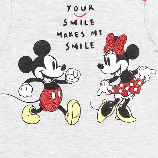 Disney Minnie Mouse Princess Ariel Baby Girls Bodysuit Graphic T-Shirt Mesh Skirt and Leggings 4 Piece Set Newborn to Infant