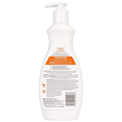 Palmer's Cocoa Butter Formula Retexture & Renew Exfoliating Body Lotion for Rough & Bumpy Skin, Triple Action Moisturizers + AHAs, Pump Bottle, 13.5 Ounce