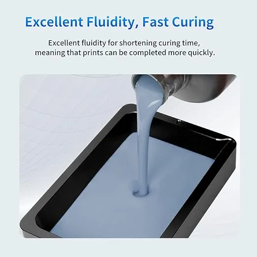ANYCUBIC 3D Printer Resin Bundle, 405nm SLA UV-Curing Resin with High Precision and Quick Curing & Excellent Fluidity for LCD 3D Printing (Grey+Clear+White+Black,1kg per Bottle, 4kg in Total)