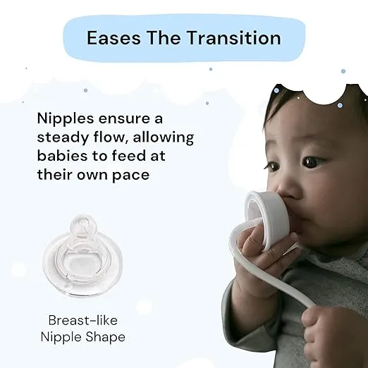 Hands-Free Baby Bottle - Anti-Colic Self Feeding 9 oz Baby Bottle Nursing System with Fast Flow Nipple/Teat 3m+ Infant (2 Bottles - Lion)