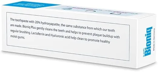 Bioniq Plus Biomimetic Toothpaste with 20 Percent Hydroxyapatite for Teeth and Gums, 3.44 Ounce
