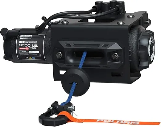 Polaris Winch HD 3500 LB for Sportsman 570, 450, Integrated Winch Mount, Fully Sealed Motor, Premium Synthetic Rope, Easy Install Into Brush Guard, for Sticky, Muddy Off Road ATV Situations - 2884833