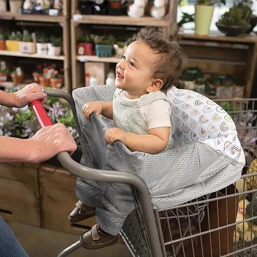 Boppy 4 and More Multi-use Cover, Spice Rainbow Arches, Quick-Dry UPF 50+ Knit and Breathable Mesh, Versatile for Car Seat Canopy, Nursing Cover, Infant Strollers, Shopping Carts, Highchairs and More