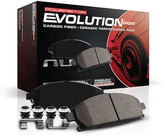 Power Stop Z23-792 Rear Z23 Evolution Sport Carbon Fiber Infused Ceramic Brake Pads with Hardware
