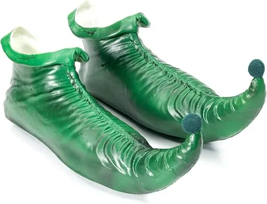Forum Novelties Adult Costume PVC Elf Shoes, Green, One Size