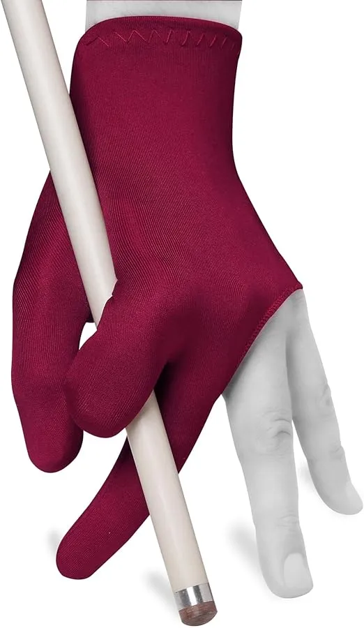 Billiard Quality Pool Cue Billiard Glove - Fits Either Hand - One Size fits All - Choose Your Color