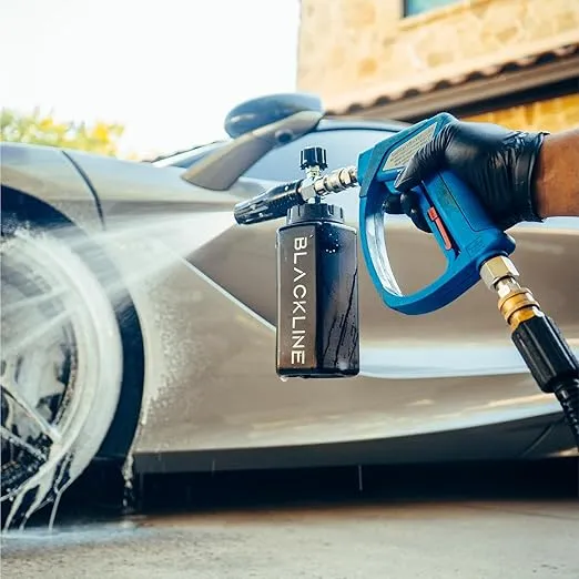 Blackline High-Performance Foam Cannon for Pressure Washer Premium Car Wash Foam Gun for Car Soap Cannon Foam Sprayer Wide Mouth Snow Foam Lance Soap Sprayer for Pressure Washer Car Foam Gun Cleaner