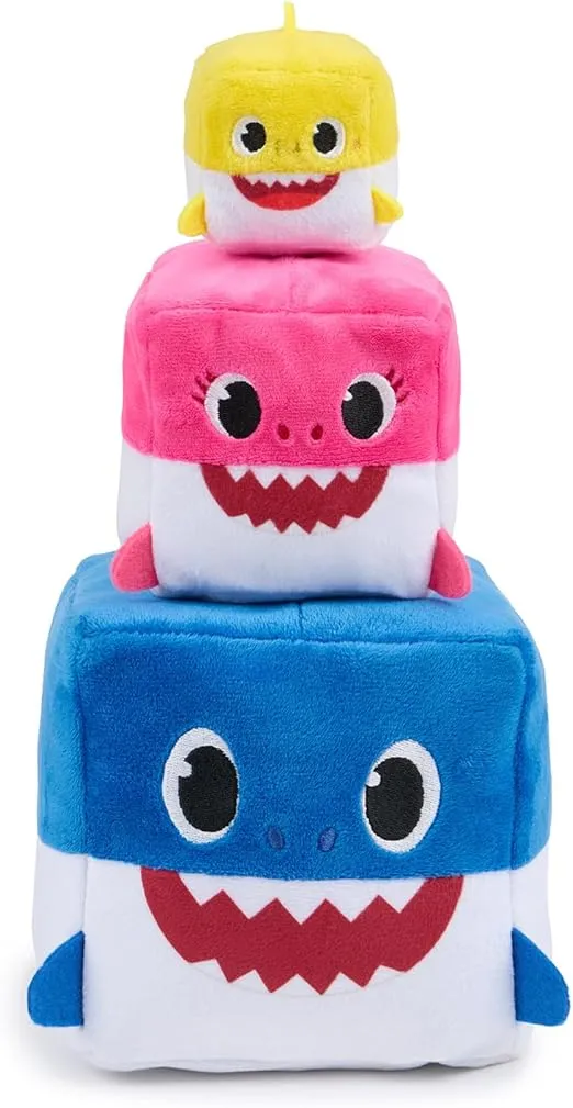 Baby Shark Nesting Dolls, Plush Cube Characters That Play Music