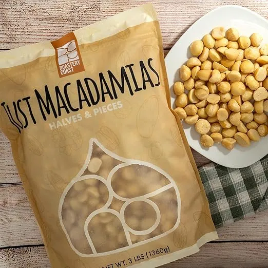 Roastery Coast - Daily Nuts | Just Raw Macadamia Nuts Unsalted | Bulk Nuts |Snack nuts | Healthy Nuts | Gluten free | Macadamia nut butter | Non GMO | Nut snacks | Unsalted Nuts | Keto snack mix