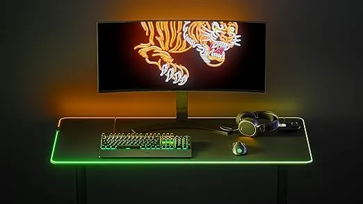 SteelSeries QcK Prism RGB Gaming Mouse Pad - 3XL Cloth - Optimized For Gaming Sensors - Maximum Control