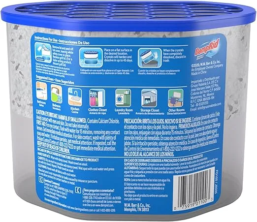 DampRid FG100 Unscented Disposable Moisture Absorber, 10.5-Ounce,White