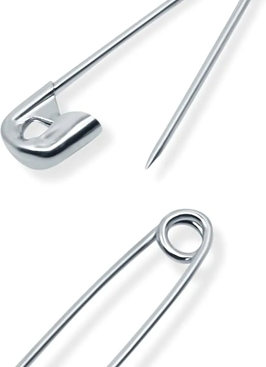 Dritz 460 Safety Pins, Nickel Plated Steel, Assorted Sizes (50-Count)